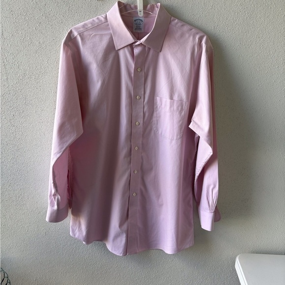 Brooks Brothers Regent Button down Long sleeve Pink Size 17 Supima cotton Office - Picture 3 of 8